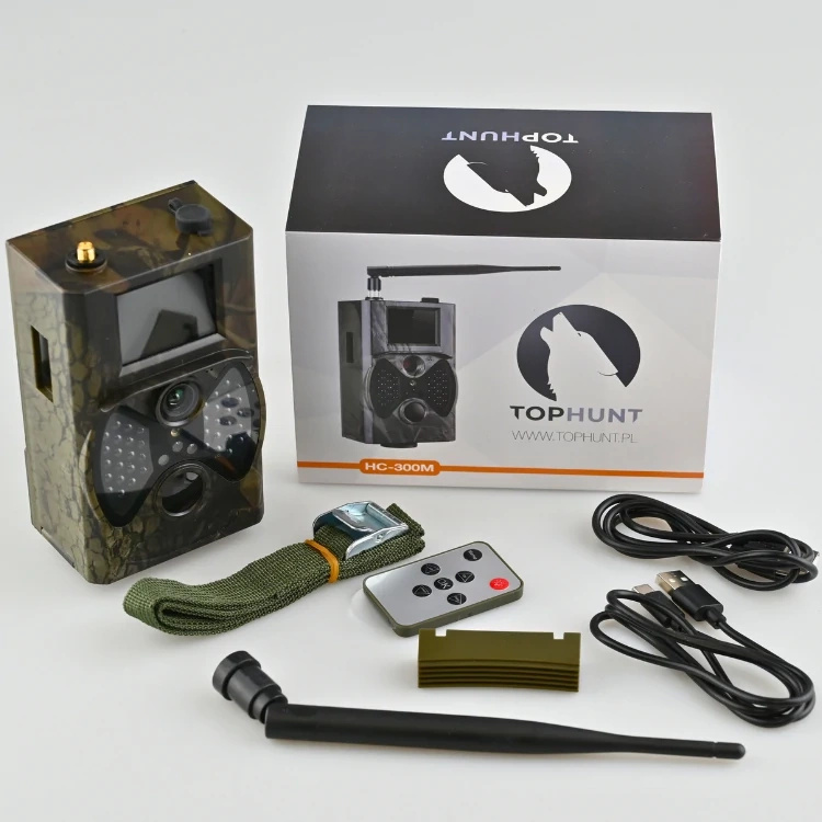 ZESTAW Fotopułapka HC-300M + Karta SD + Karta SIM + 8x Baterie