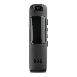 Przenośny rejestrator wideo z klipsem 1080P — noktowizja IR, obrót obiektywu 180°, 16 GB + microSD do 256 GB