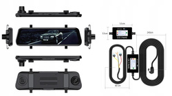 Kamera w lusterku wstecznym 2K HS900PRO SONY + Adapter zasilania dla trybu parkingowego