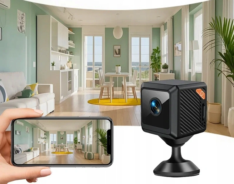 Mini Kamera WIFI W02 z Magnesem do monitorowania domu, biura, pomieszczeń