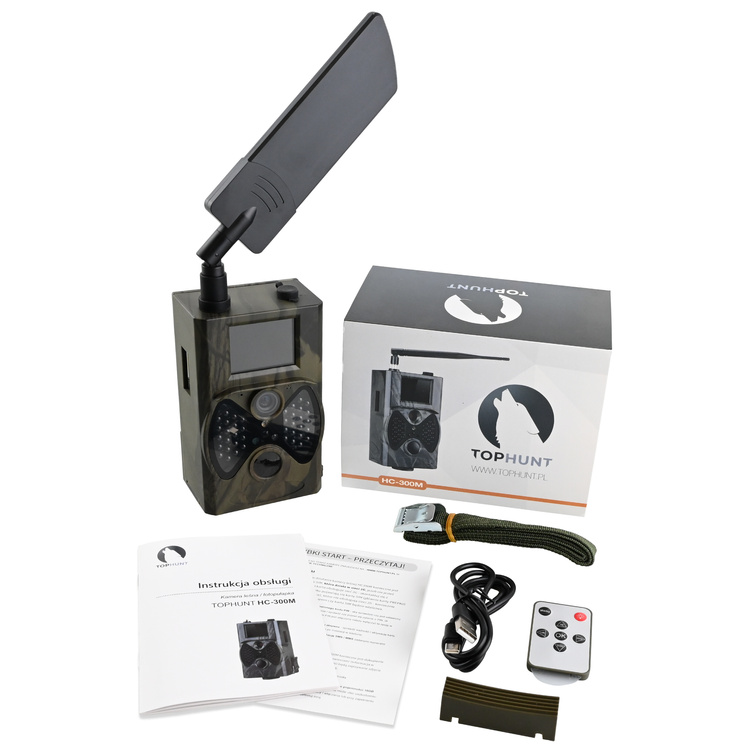 Fotopułapka GSM HC-300M z czujnikiem ruchu PIR — kamera leśna 16 Mpx, IR 940nm, MMS na telefon