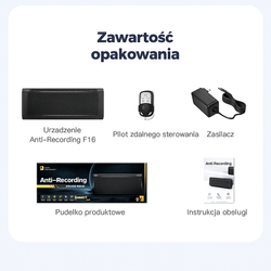 OUTLET Zagłuszacz podsłuchów nagrywania MKF16 szumidło dźwięku OUTLET (PRODUKT BEZ ORYGINALNEGO OPAKOWANIA)