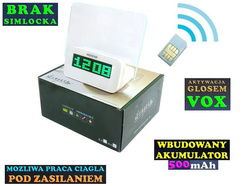 Wielofunkcyjny Elektroniczny Zegarek Biurkowy z Ukrytą Funkcją Nasłuchu + VOX