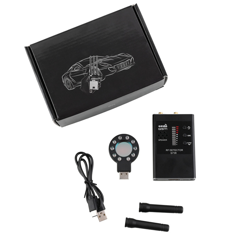 Wykrywacz podsłuchów i kamer MK738 - Skaner ukrytych kamer, detektor GSM GPS