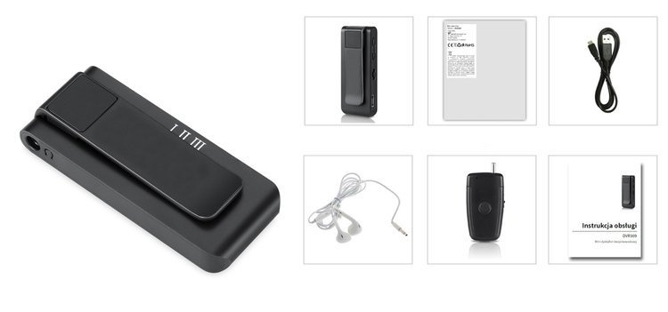 Podsłuch Dyktafon Szpiegowski Cyfrowy DVR-309 16GB