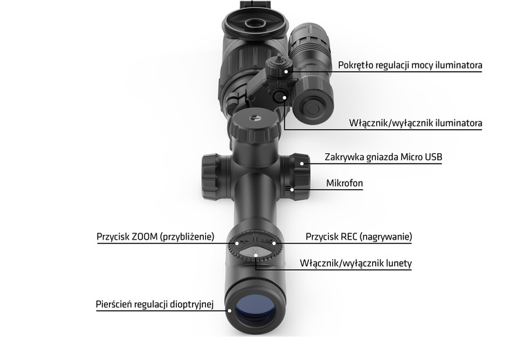 Luneta celownik noktowizyjny Pulsar Digex C50 BEZ IR