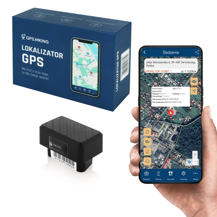 Lokalizator GPS MK08 OBD z Podsłuchem Instalacja w 10 Sekund Plug & Play