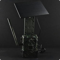 Zestaw Fotopułapka GSM Kamera Leśna TOPHUNT H6 Green Panel Solarny 6xAkumulator 18650 Karta SD 32 GB Karta SIM Orange + Preparat zapachowy wabik na dziki