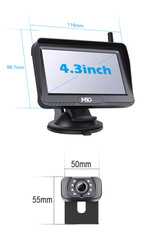 Bezprzewodowy zestaw cofania parkowania monitor LCD + kamera cofania 12-32V WiFi aplikacja