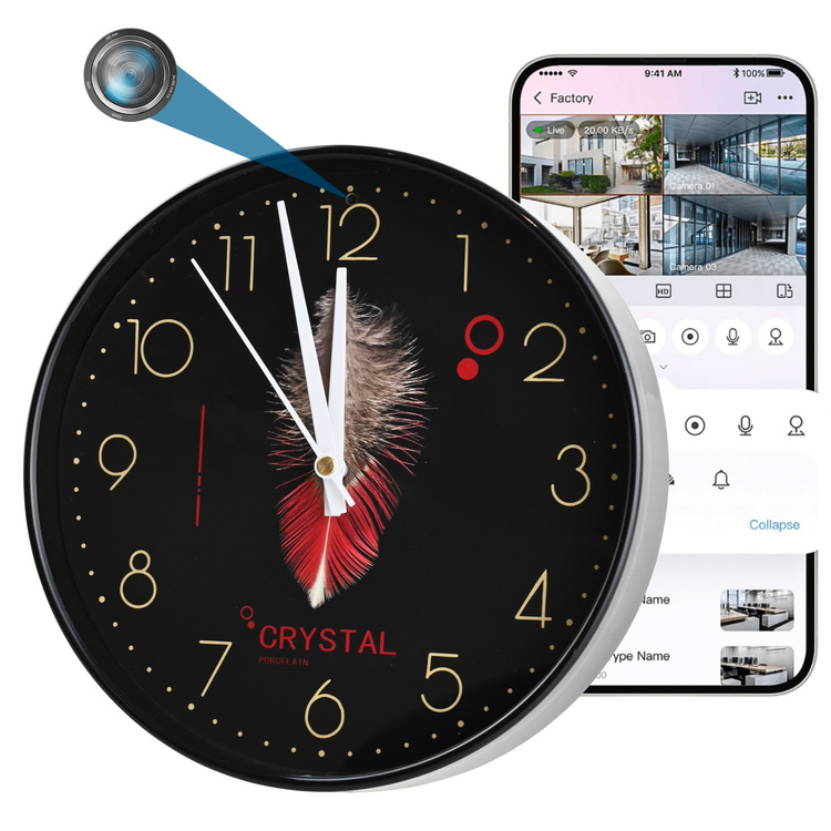 Mini kamera ukryta w zegarze z czujnikiem ruchu WiFi WCC03