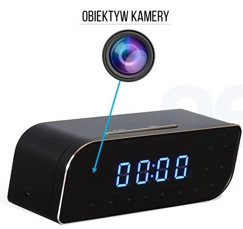 Mini kamera w zegarku szpiegowskim NX70 WIFI HD podgląd na żywo budzik