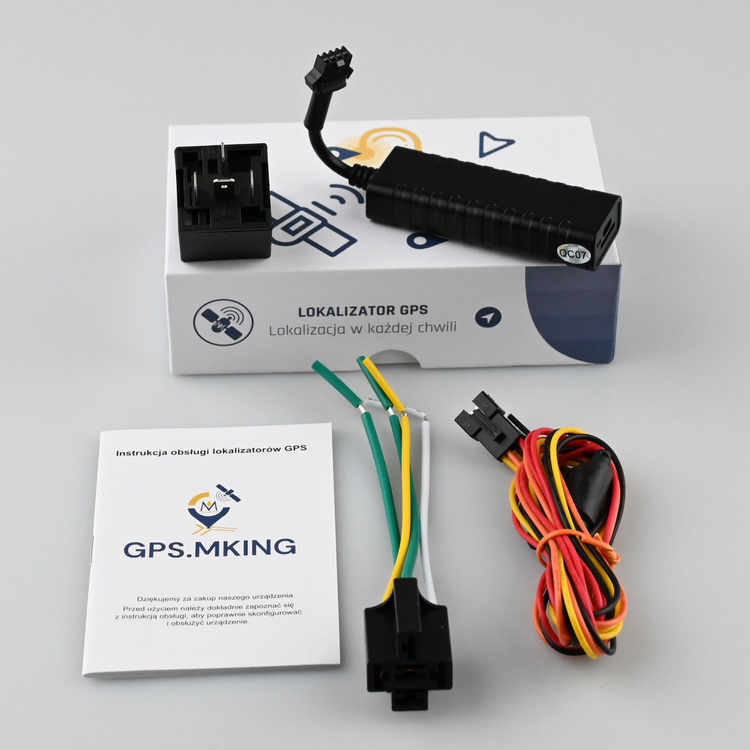 Lokalizator GPS MK23 do Auta z Odcięciem Paliwa 8-90V Przekaźnik w Zestawie
