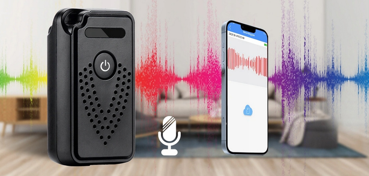 Mini rejestrator dźwięku WiFi z nasłuchem na żywo