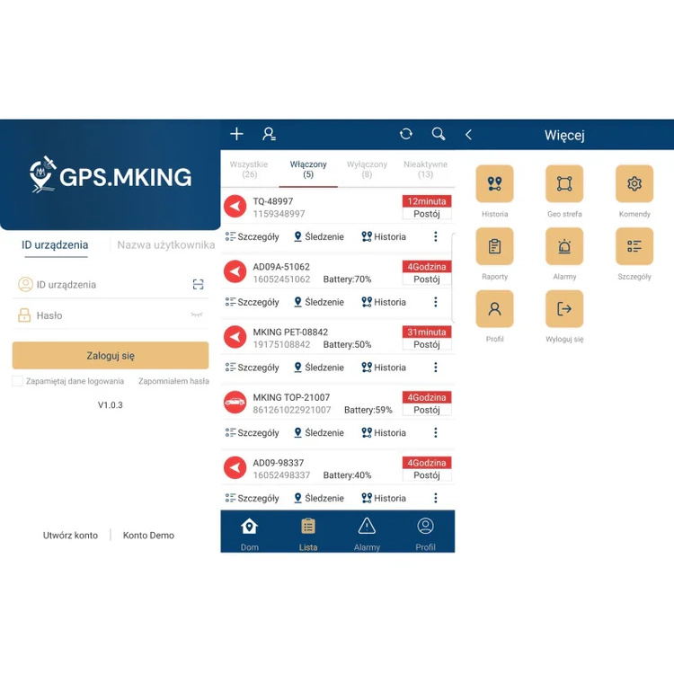 Lokalizator GPS MK50M 4G LTE do Pojazdu 80 Dni Pracy Bateria 6000mAh + Magnes