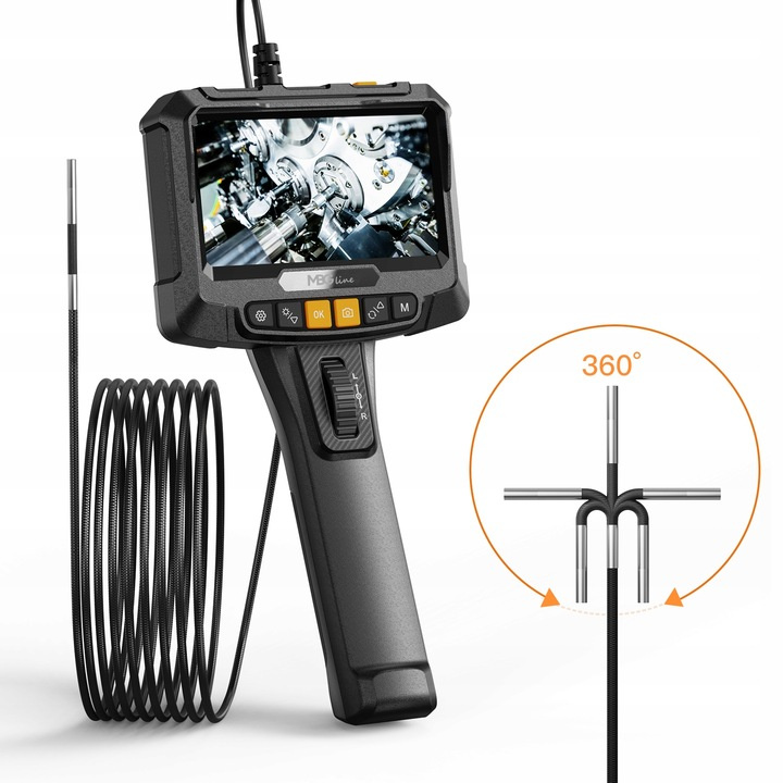 Kamera inspekcyjna endoskopowa MBG line S10 PRO 3.9mm z ruchomą głowicą i ekranem