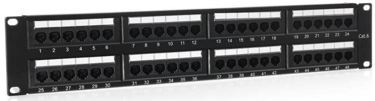 Patch panel 48-portów UTP6 19" PP48