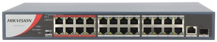 Switch POE DS-3E0326P-E/M(B) 24-PORTOWY SFP Hikvision