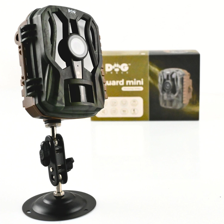 Fotopułapka DOGTRACE D-Guard Mini zamontowana na drzewie w lesie