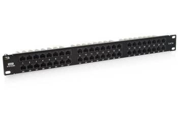 Patch panel 48-portów UTP5e 19" PP48E z listwą wspierającą