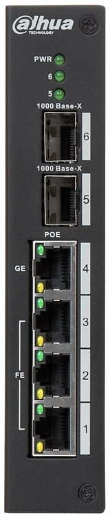 Switch przemysłowy POE PFS3206-4P-96 4-portowy + 2 x SFP Dahua