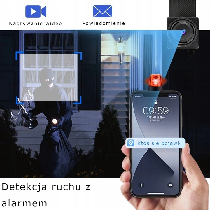 mini kamera z czujnikiem ruchu detekcja