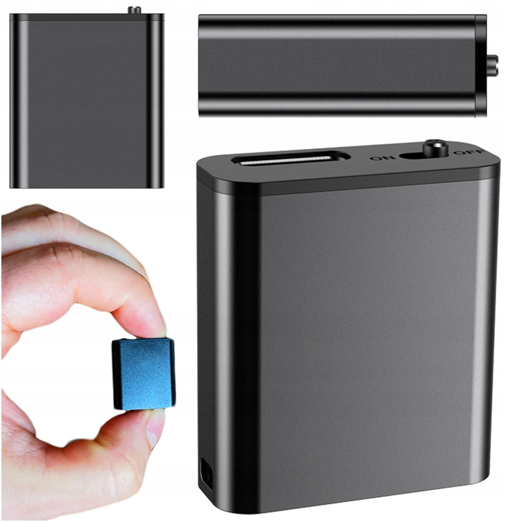 Mini Dyktafon Szpiegowski Mały 16GB Detekcja DSP Magnes Brelok Zawieszka Q8 (outlet)