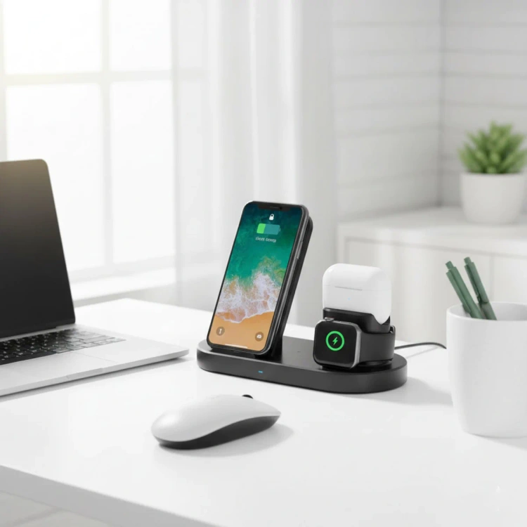 ładowarka indukcyjna z mini kamerą