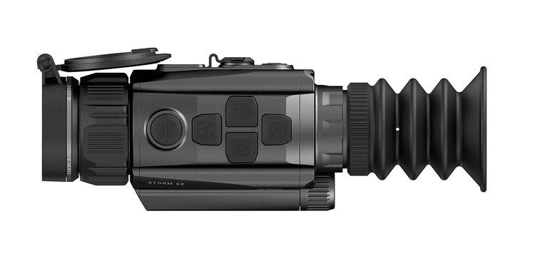 Urządzenie RIX TITAN T6 LRF - render urządzenia, widok od boku, pokazane logo