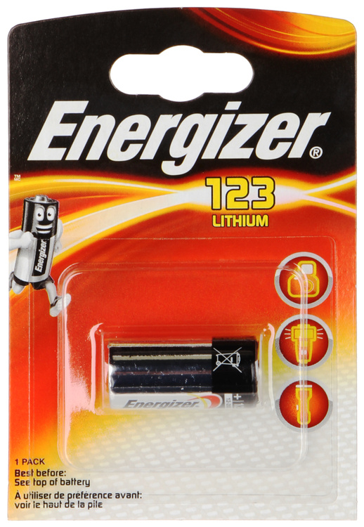 Bateria CR123A 3V Energizer