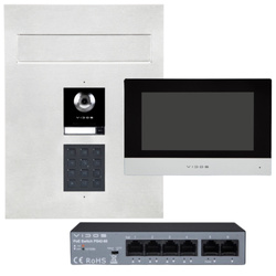 Zestaw Srzynka na listy w wideodomofonem S2201D-SKP + Monitor IP M2010 Vidos One + Switch POE 