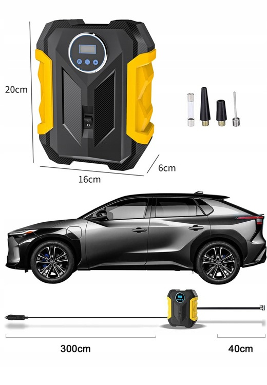 Samochodowy kompresor sprezarka pompka 12V LED CARSUN C1399