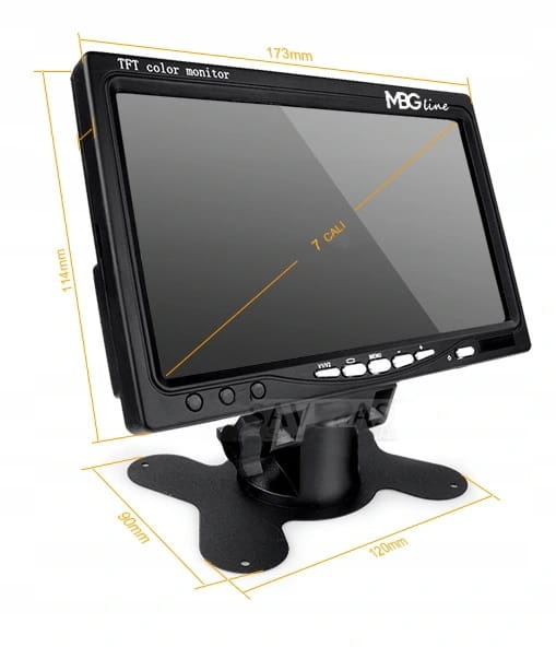 Monitor cofania 7" LCD do busa, TIR-a i kombajnu