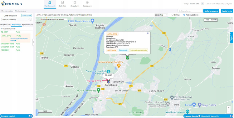 Lokalizator GPS na Rower Hulajnoga Aplikacja BIKESCOO