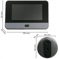 Wizjer elektroniczny judasz z czujnikiem ruchu JDS1 tryb nocny