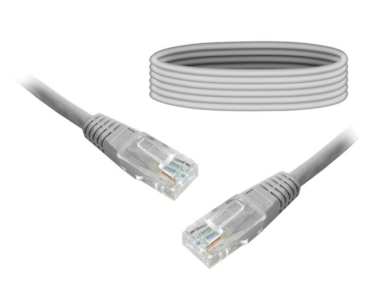 Patchcord kabel sieciowy 8P8C, 10M, szary LX8330