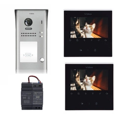 Zestaw wideodomofonowy VIDOS - Stacja bramowa S1101A + 2x monitor M1022B + Zasilacz