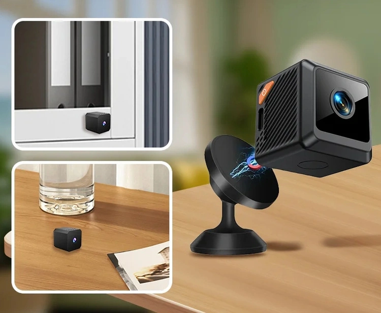 Mini Kamera WIFI W02 z Magnesem do monitorowania domu, biura, pomieszczeń render