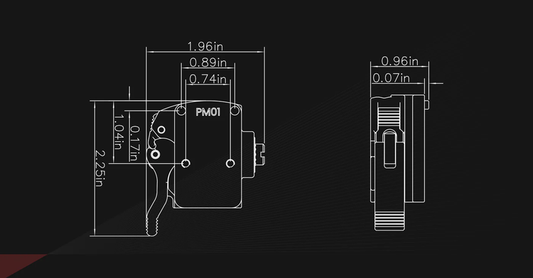 Montaż Infitac PM01 Na szynie Picatinny