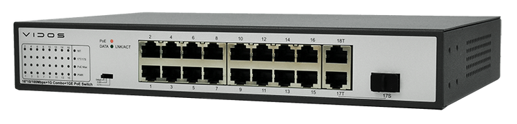 Switch PoE 16 Portowy PS162/185 Vidos ONE