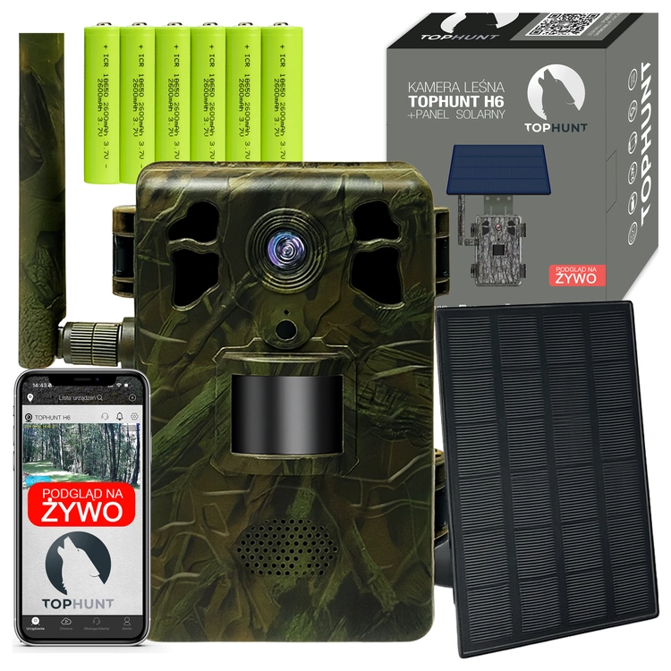 fotopułapka H6 z modułem gsm kamera leśna podgląd na żywo