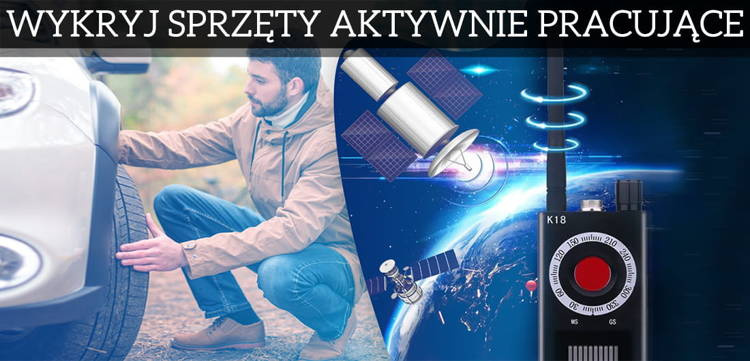 Uniwersalny Wykrywacz Podsłuchów i GPS DM-K18 – Skuteczny Detektor Pluskiew i Kamer WiFi