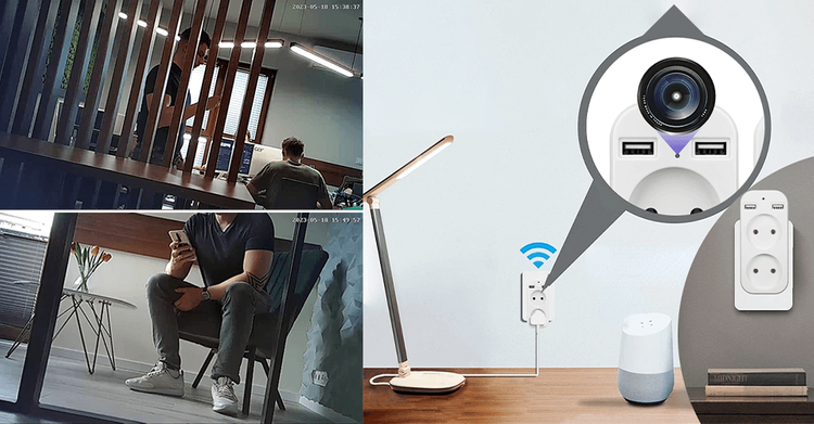 Mini Kamera WiFi S3 Na żywo ukryta w gniazdku sieciowym