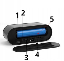 Ukryta kamera w zegarze budzik WiFi Full HD LED