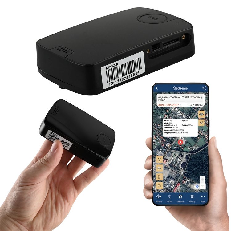 Lokalizator GPS MKX59 2G/4G z Podsłuchem Bez Abonamentu 60 Dni Pracy 
