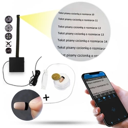 Mini kamera na egzamin do tekstu + słuchawka Wi-Fi MKEG podgląd na żywo