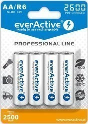 Akumulatorki AA / R6 everActive Ni-MH 2600 mAh ready to use - 4 sztuki