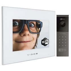 Monitor wideodomofonu M10W-X Biały WiFi + Stacja bramowa analogowa S12D VIDOS X ZESTAW