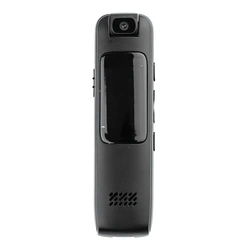Przenośny rejestrator wideo z klipsem 1080P — noktowizja IR, obrót obiektywu 180°, 16 GB + microSD do 256 GB