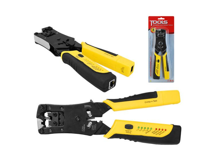 Zaciskarka RJ45 z testerem kabli